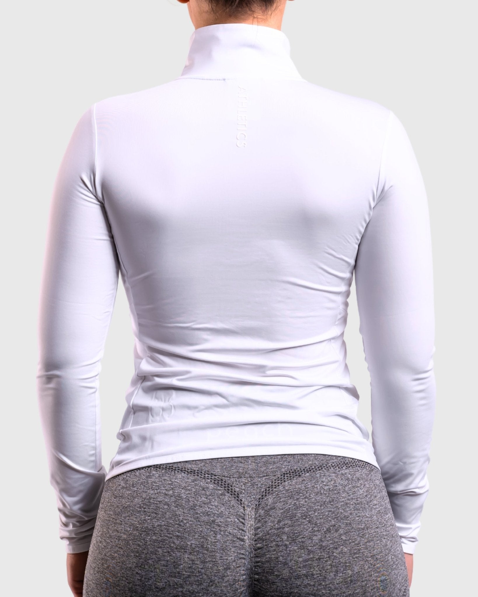 White Half Zip Jacket - Peach Tights - Jacket